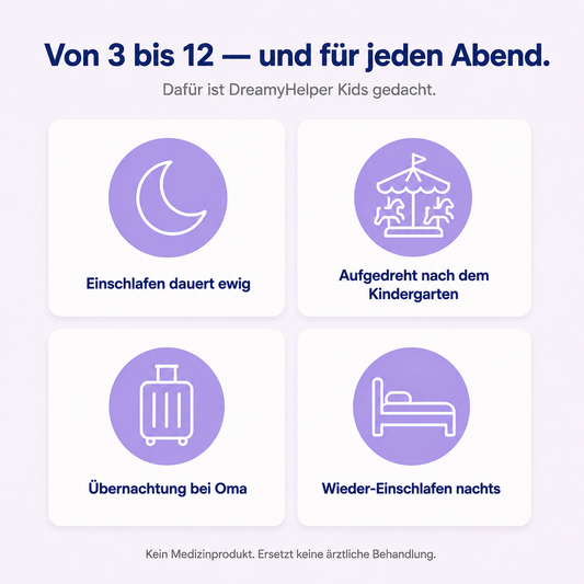 Situationen, in denen Kinder abends schwer zur Ruhe kommen