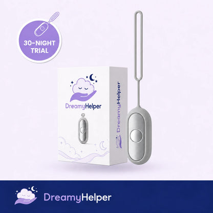 DreamyHelper sleep aid with packaging and 30-night trial