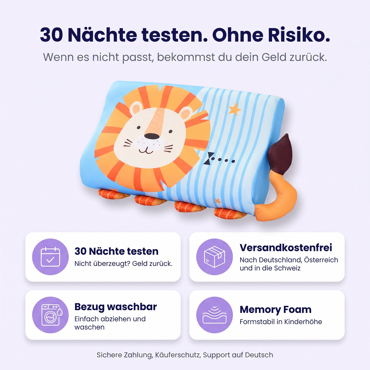 30 Nächte testen, versandkostenfrei, Bezug waschbar